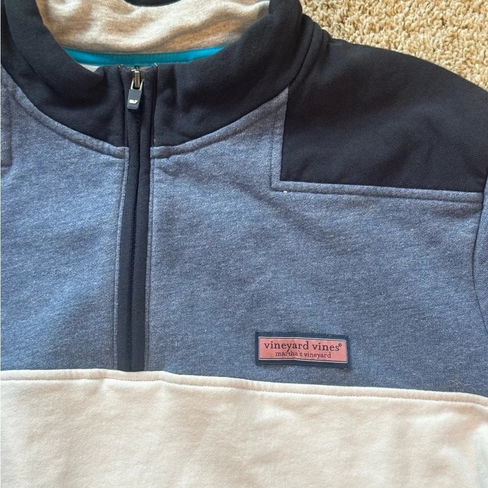 Men's Vineyard Vines Quarter Zip Pullover Colorblock Zip-Up Sweater Size XL